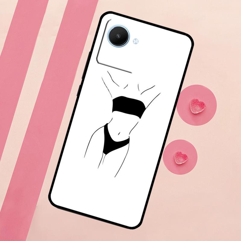 Woman Body Line Art Case For Realme GT Neo 5 3T 2T 9 11 10 Pro Plus C11 C15 C21Y C25S C30 C31 C33 C35 C53 C55