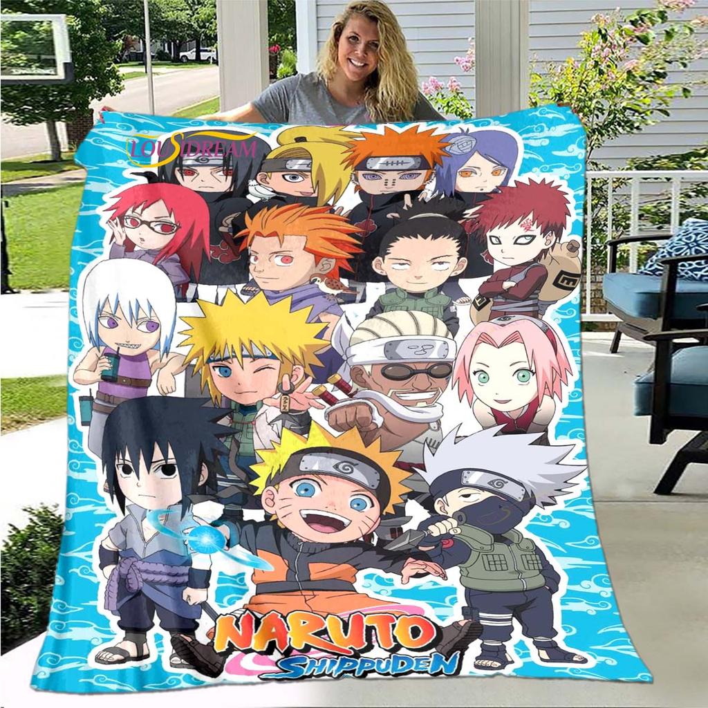 Super Clear 3D Naruto Bed Blanket Office Home Hiking Picnic Thick Quilt Fashionable Bedspread Flannel Blanket