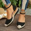 Мода 2024 года, модная женская обувь с пряжкой на ремешке, женские туфли на высоком каблуке, горячая распродажа, повседневные туфли-лодочки с круглым носком, женские новые босоножки на танкетке больших размеров