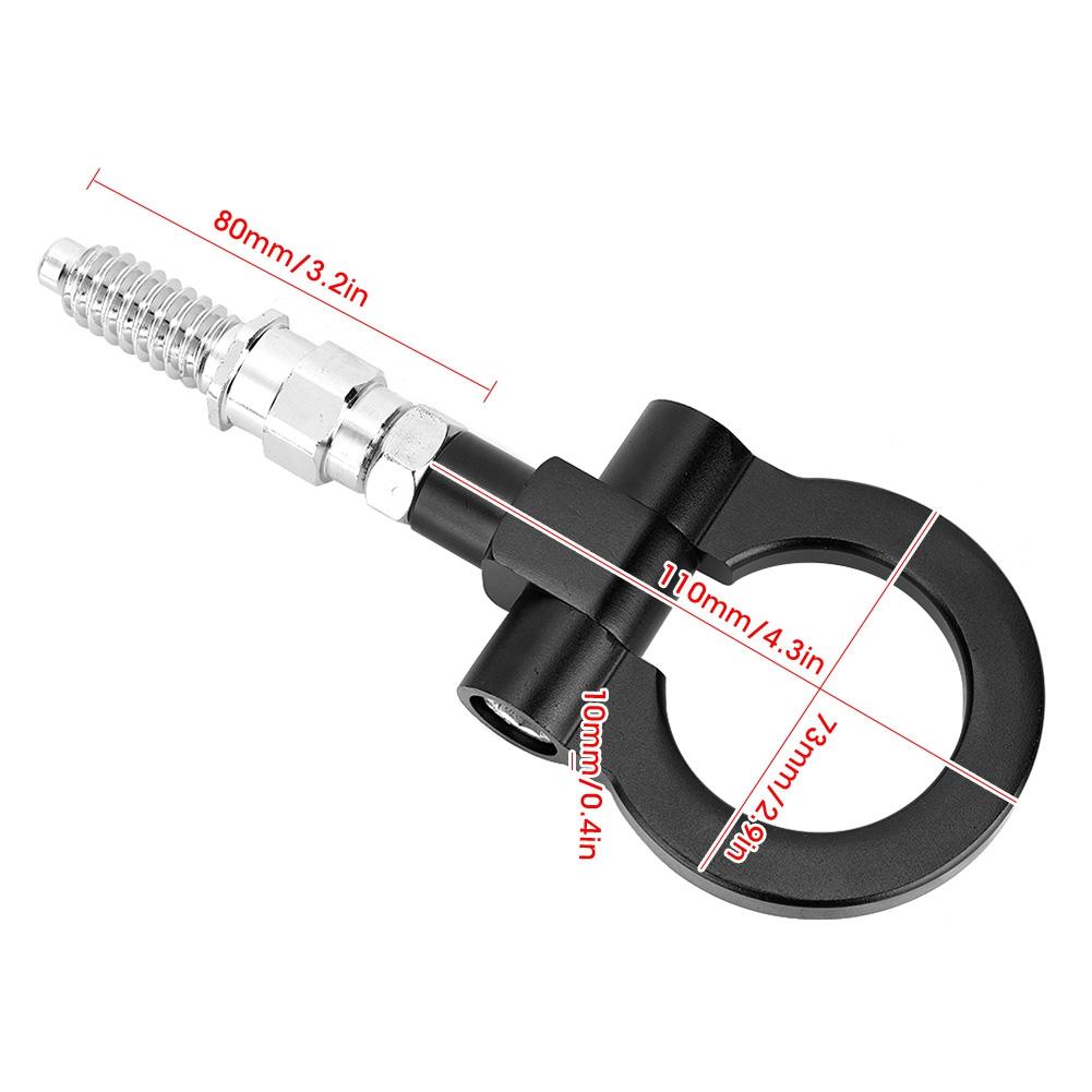 European Car CNC Trailer Tow Hook Fits for 3 Series E39 E92 E91 E90 E46 E36 (Black)