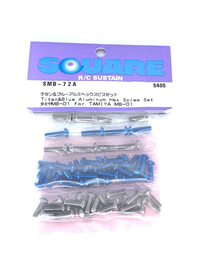 Набор титановых и синих винтов с шестигранной головкой Tamiya MB-01 SMB-72A
