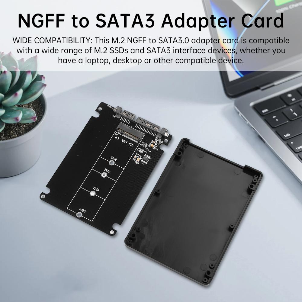 M1 To SATA1 Adapter Card High Efficiency SATA M1.SSD Convert Adapter Card NGFF SSD Upgraded SATA 6 Gbps NGFF Adapter