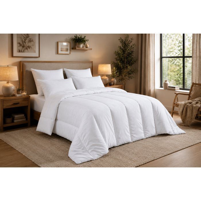 Couette Tempérée 300 gr/m² - BLANREVE - Anti-Acariens - 260 x 240 cm - Blanc