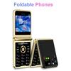 New Flip Mobile Phone 4 SIM Card Speed Dial Magic Voice LED Flashlight MP3 FM Radio 2.4" HD Screen 2G GSM Unlocked Cellphone