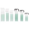 36pcs Mint Green Gold Mirror Dinnerware Set Cutlery Sets Stainless Steel Flatware Set Dinner Knife Forks Spoons Tableware Gifts