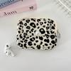 Вельветовый Принт Картхолдер Застежка-защелка Кошелек для монет на молнии с кольцом для ключей Детский милый кошелек Маленький кошелек Держатель для кредитных карт на молнии ID-сумка