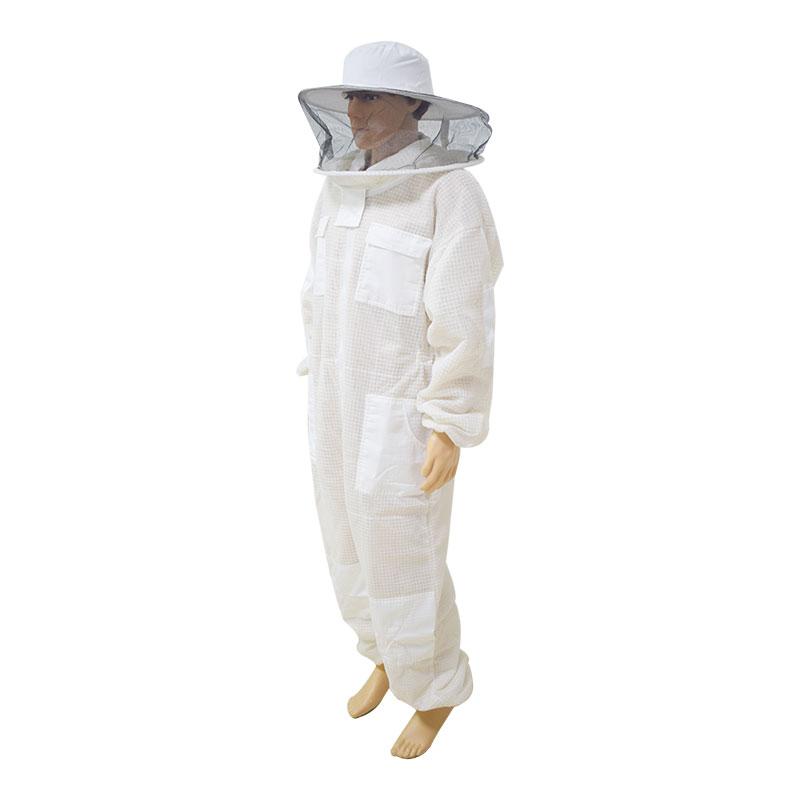 3-Layers Beekeeping Clothing Breathable Ventilated Beekeeping Suit with Round Veil Professional Beekeeper Clothing Anti Bee Suit