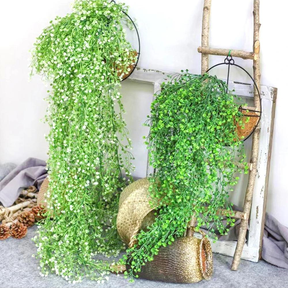 80см (31.5in)Искусственная виноградная лоза, искусственные растения, ротанг, настенные листья, пластиковый золотой колокольчик, ветка ивы для домашнего сада, декор комнаты
