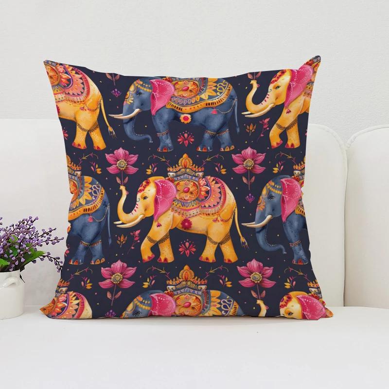 Слоны Скандинавский Стиль Домашнее Украшение Наволочки 45x45 Чехлы для Подушек для Подушки Декоративная Наволочка 40x40 Наволочки для Подушек