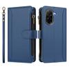 For Xiaomi Poco C71 4G/Xiaomi Redmi A5 4G (171.7*77.8*8.3mm) Leather Case 9 Card Slots Zipper Wallet Stand Phone Cover with Wrist Strap