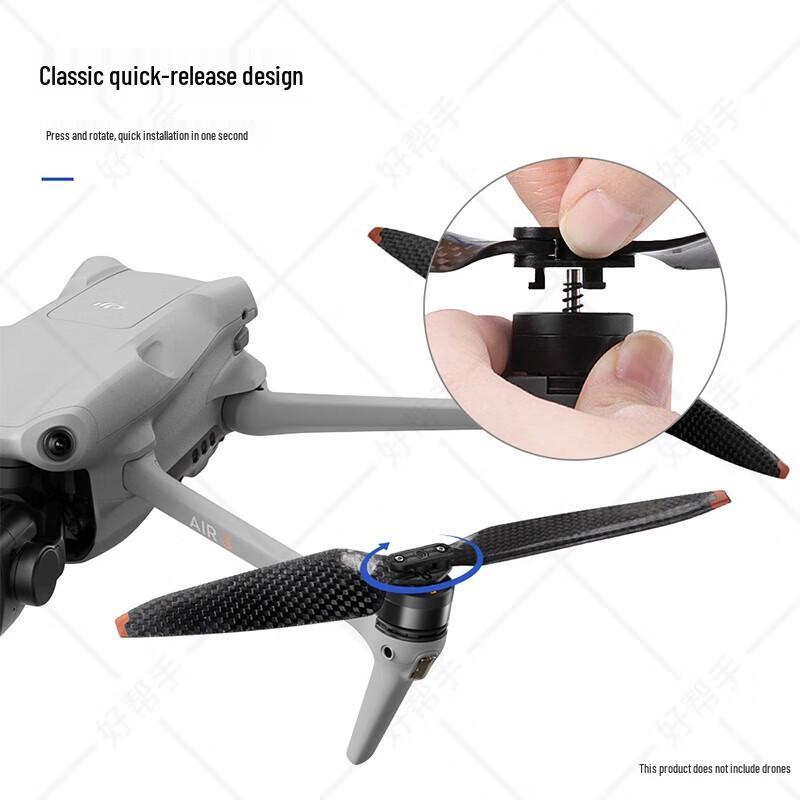 Qishao Carbon Fiber Folding Quick-Release Propellers for DJI Air 3 (Pair)