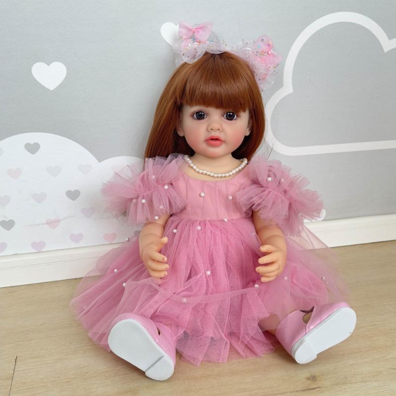 Реалистичная 55 см полностью силиконовая кукла Reborn Baby Betty So Truly Like Toddler Baby Dolls для девочек с прямой ножкой, стоящая Reborn Boneca Menina, подарок для ребенка