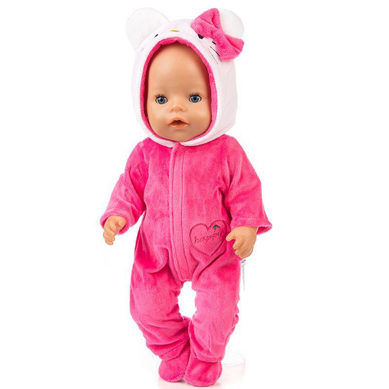 1Pc Cute 43Cm Dolls New Baby Doll Clothes Accessories Reborn Doll Plush Jumpsuit