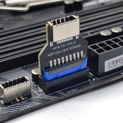 Адаптер USB 3.0 19-контактный на USB 3.2 Type-C передний 9-контактный на Type-E 20-контактный