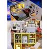 Caro Миниатюрный DIY Набор для кукольного домика Современный двухэтажный дом со светодиодной подсветкой и акриловым кейсом Модель комнаты интерьера