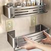 No Need To Drill Walls for Installation Aluminum Bathroom Shelf Shelves Shampoo Rack Storage Holder Kitchen Organizer Wall Rack