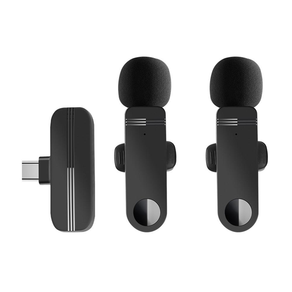 Wireless Lavalier Microphone Audio Video Recording Mini Mic For iPhone Android Laptop Live Gaming Mobile Phone Microphone