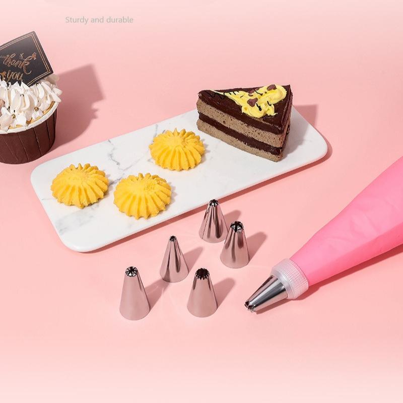Stainless Steel Piping Nozzle Set, Cake Decorating Tools, Cream Gel Piping Tips, EVA Piping Bags, Heavy-duty