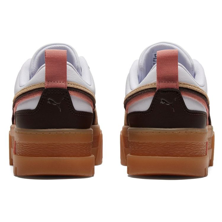 Puma Mayze Triplex - Кроссовки женские белые шоколадно-коричневые 384871-01