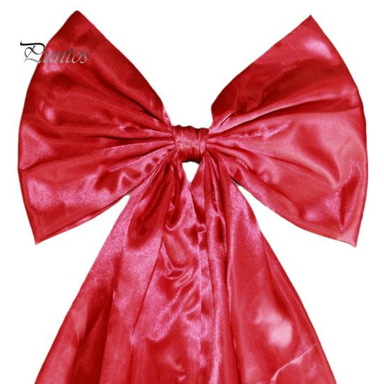 Верхушка для рождественской елки, бант, большой бант из атласной ленты с зажимом, удлиненные банты для вечеринки, свадьбы, выпускного, торжественного платья, аксессуар