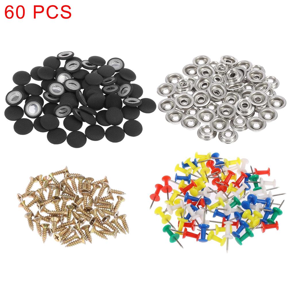 X AUTOHAUX Заклепки для ремонта крыши Заклепки для крыши Колпачки для заклепок Пряжки для кнопок обшивки потолка для внутреннего крепления потолка 60 шт. Черные