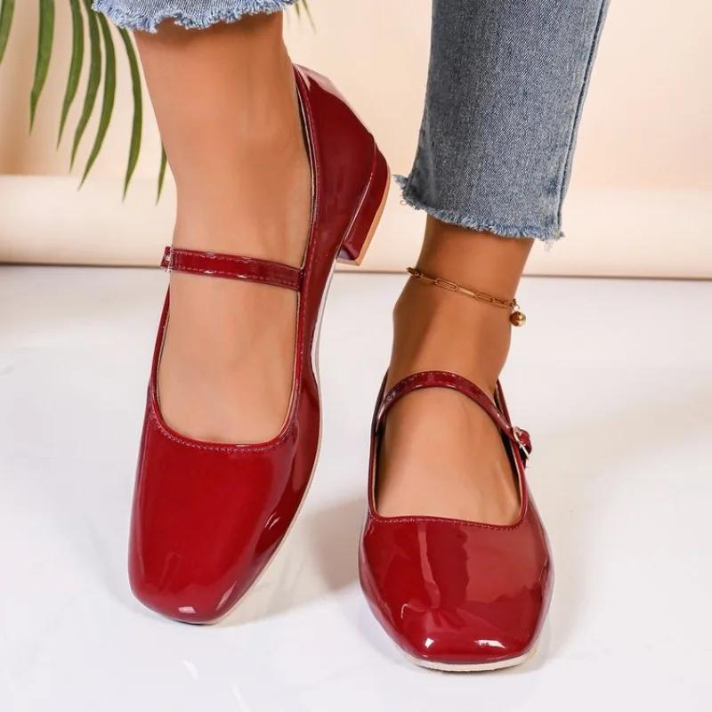 Элегантные туфли Мэри Джейн на низком каблуке, женские туфли с ремешками, белые туфли-лодочки на каблуке, женские туфли большого размера, офисные, для вечеринки, свадебные, женские большого размера