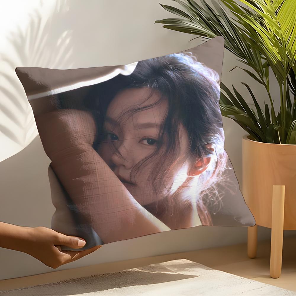Beautiful Singer LLee Hyeri Pillow Case Linen Cushion Covers For Decorative Sofa Home Pillows Case Car Chair Pillows Cases