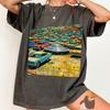 UFO Junkyard Shirt Comfort Colors® Vintage Clothing Gift Alien Spaceship Classic Cars Retro Mystery