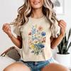 Unisexs Botanical Wildflower T Shirt Plant Lover Gardener Flower Tee Gift Top