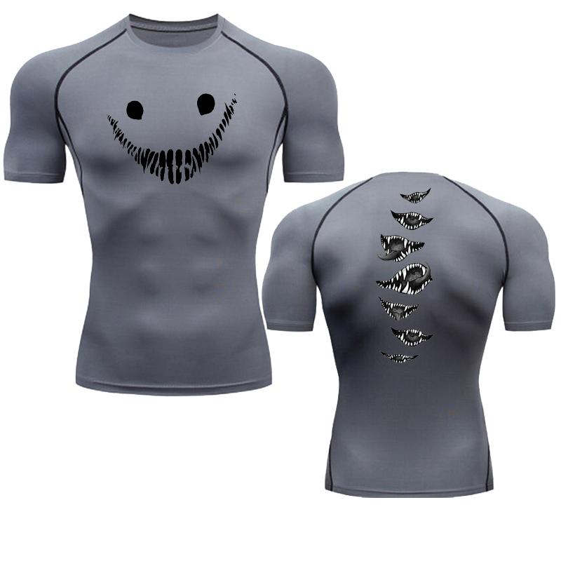 Running T-Shirt Men Short Sleeve Compression Shirt Summer Quick Dry Fashion High Elasticity Top Bodybuilding Workout Breathable Gym Suit