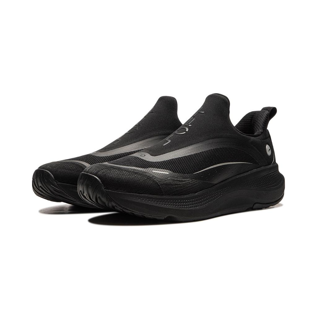 Li Ning Soft Go универсальные модные амортизирующие прочные низкие повседневные туфли мужские кроссовки черные AGLU099-1