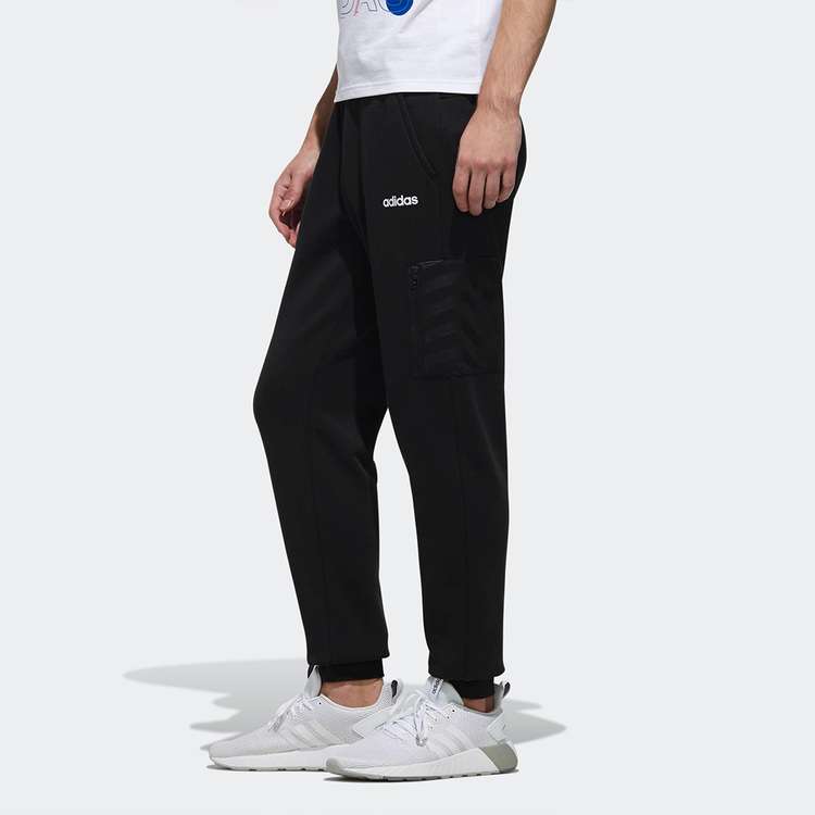 Adidas Neo Logo Comfort Joggers Men Bottoms Black DW8194