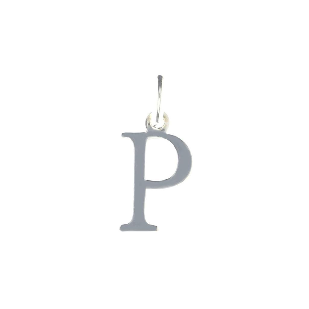 Pendentif Initiale simple lettre P en argent 925°/00
