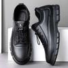 Mens Casual Leather Shoes Fashion Business Office Leather Shoes Comfortable Lightweight Soft Bottom Non-slip Mens Work Shoes