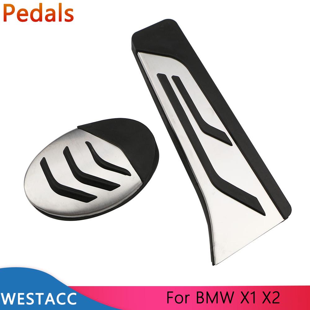 Автомобильные педали из нержавеющей стали, чехол для педали акселератора, газа, тормоза для BMW X1 F48 X2 F39 1 2 серии F40 F45 F46