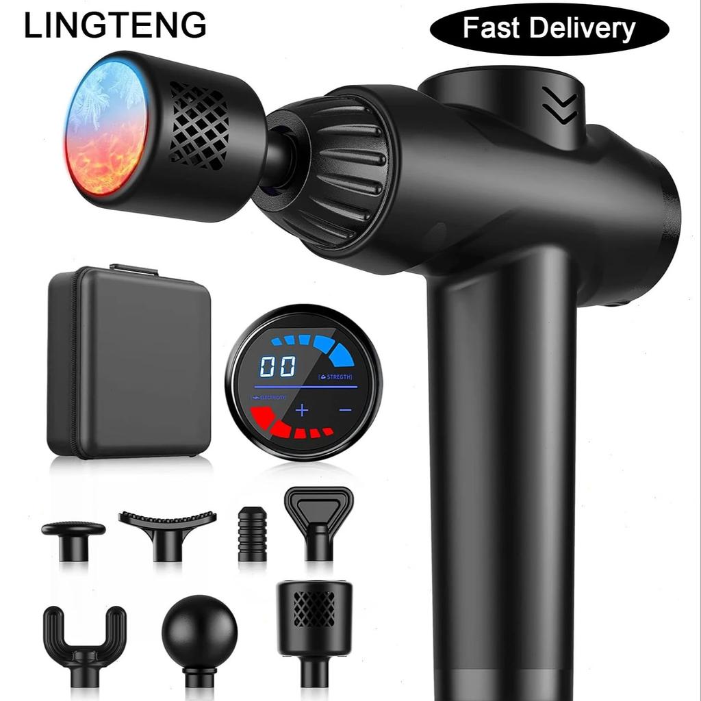 Smart Electric Fascia Gun, Booster Vibration Muscle Massager, Portable Handheld Neck Body Massager for Fitness Relaxation