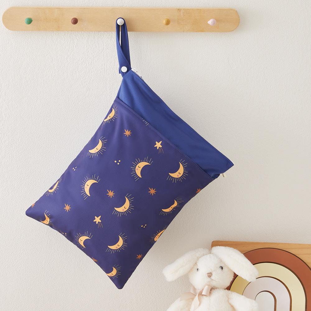 Waterproof Swimming Bag Wet Dry Tote Bag Reusable Storage Pouch with Snap Handle for Swimwear