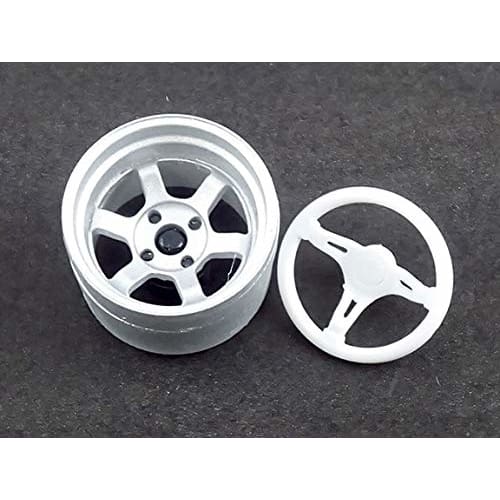 Asuka Model 1/24 Orange Wheels 6-Spoke Plastic Model Parts OW-3