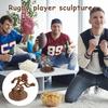 Football Player Ornament Minimalist Line Rugby Player Figurine Collectible Home Office Desktop Decoration Gift for Football Enthusiasts