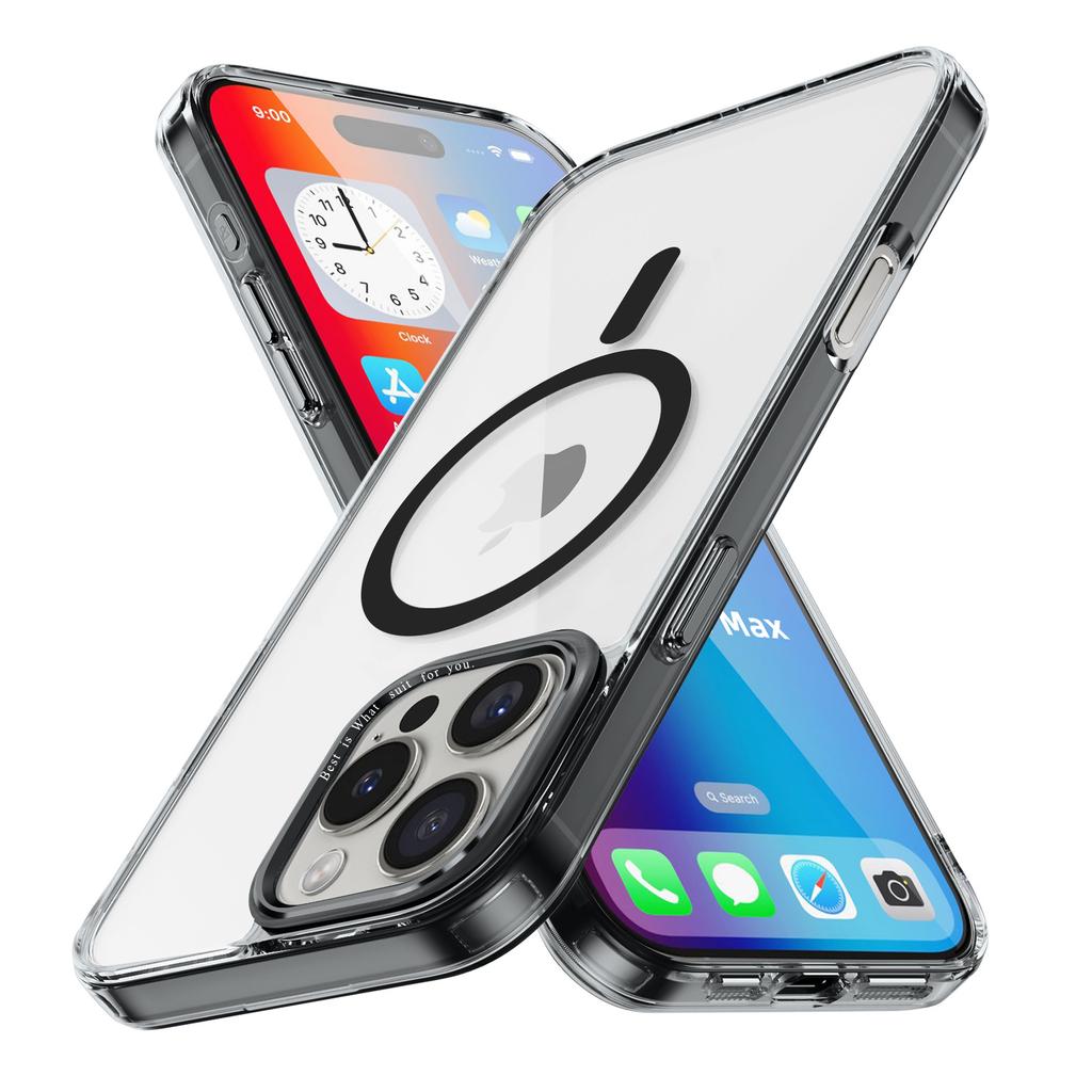 Чехол для iPhone 16 Pro Max, совместимый с MagSafe, прозрачная накладка для телефона из ТПУ+ПК