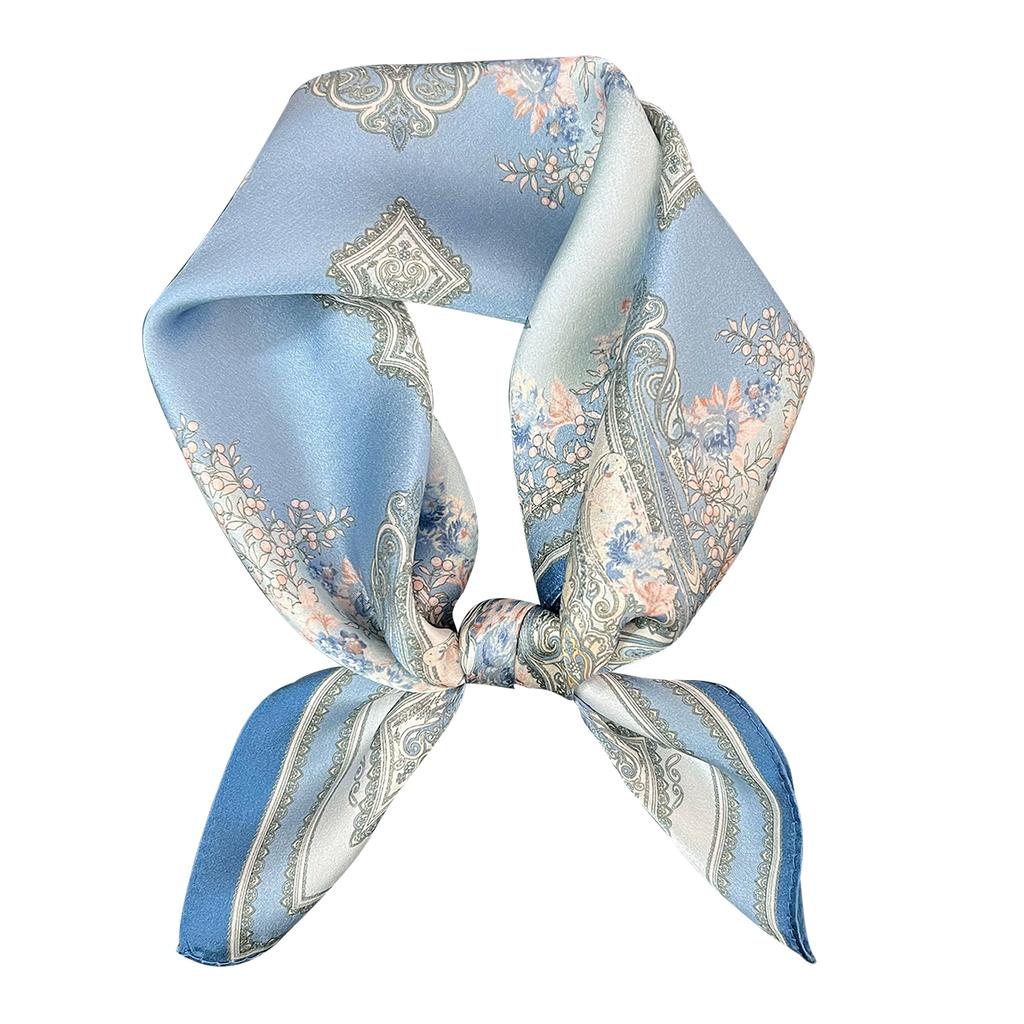 New 100% Natural Real Silk Scarf Women Bandana Square Scarves Wrap Kerchief Mulberry Fashion Luxury High Quality Hijab For Lady