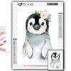 Popular 5D Diy Cross Stitch Cute Little Animals With Flowers Painting Full Drill Cross-Stitch Crafts Kit Wall Sticker Home Decor