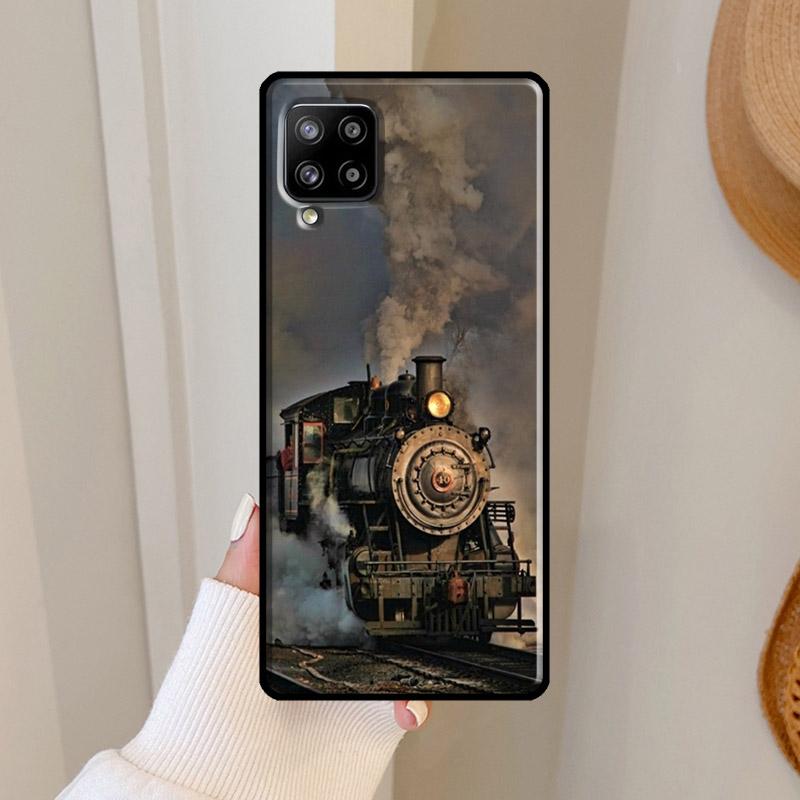 Classic Steam Train Railway Case For Samsung Galaxy A16 A56 A36 A26 A25 A54 A34 A14 A52 A32 A12 A13 A33 A53 A15 A35 A55