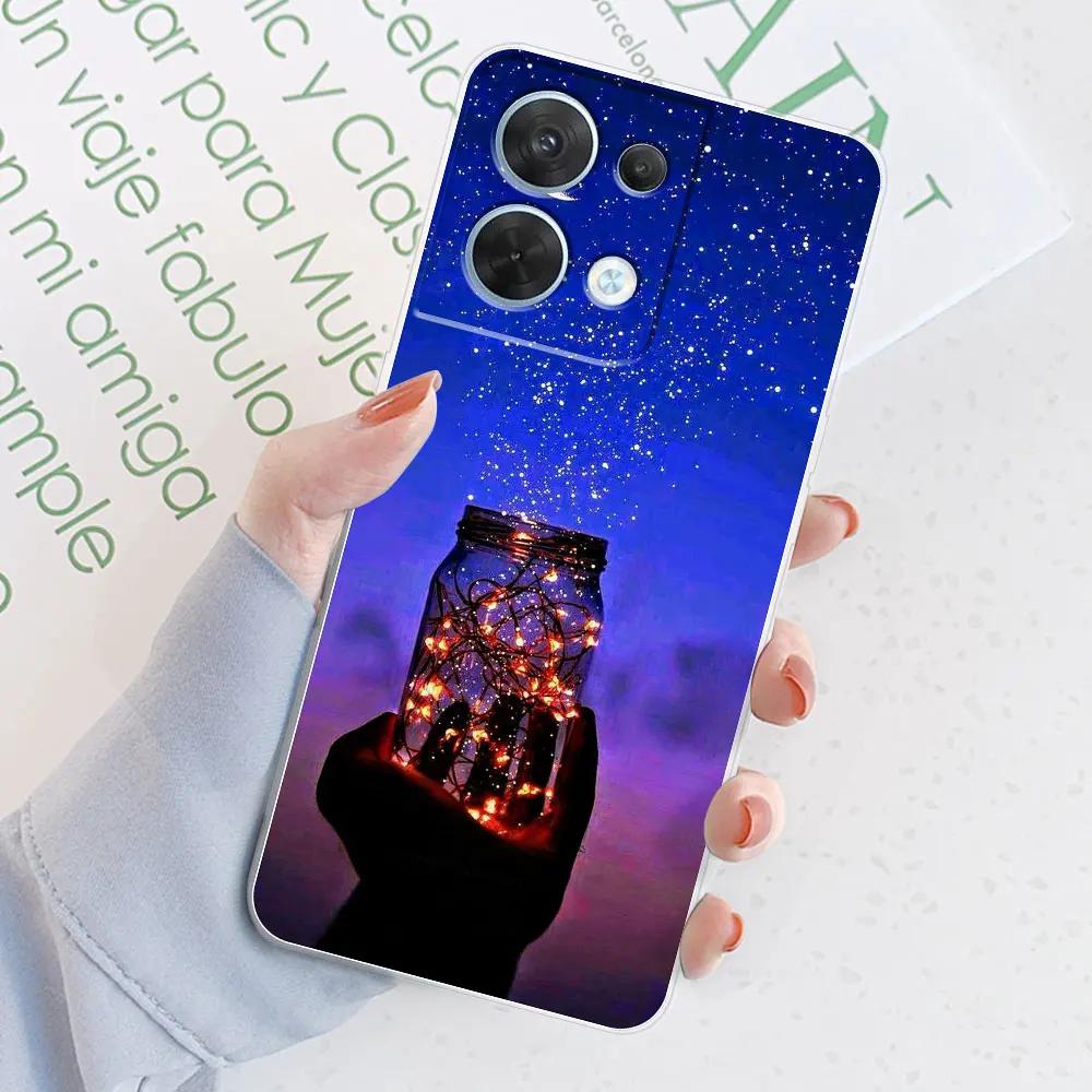 For OPPO Reno 8 Pro 5G Case 8 Pro + Gradient Color Transparent Case For OPPO Reno 8 Pro + Plus Reno8 Cover Silicone Back Bumper