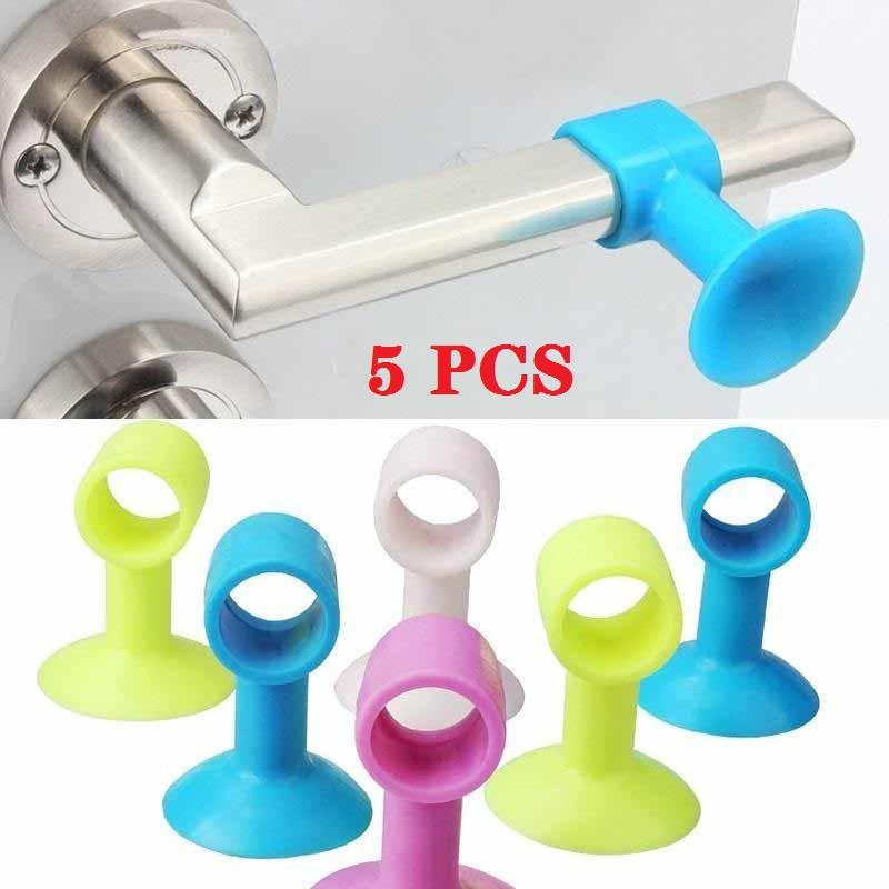 5 шт. Креативная настенная подушка для защиты от ударов Присоска-за дверной ручкой Дверной замок Подушка для снижения шума KTY