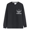 Adidas Originals Letter Logo Printed Crew Neck Pullover Long Sleeve Sweatshirt Men Sweatshirt Black DX3860