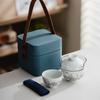 New Chinese hand-painted bird language Kuaike cup travel tea set outdoor simple portable kung fu tea set