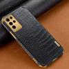 For Samsung Galaxy S22 Ultra 5G Crocodile Texture Cell Phone Case 6D Electroplating Cover