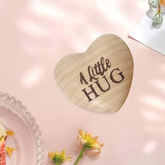 Деревянное Карманное Сердце Объятие Токен Напоминание о Любви Портативный Памятный Мини Сердце Любви
