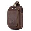 Men Vintage Leather Belt Bag Travel Cell Phone Purse Wallet Waist Bag Fanny Pack